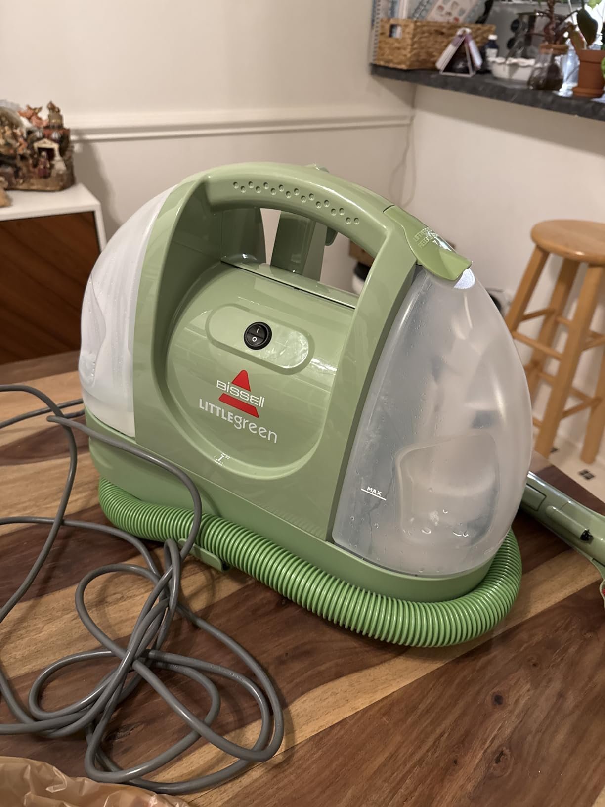 BISSELL Little Green Mini Portable Carpet and Upholstery Deep Cleaner. Car/Auto Detailer. with HydroRinse Self-Cleaning Tool and 4 Tough Stain Tool. Tea Green. 4075 photo review