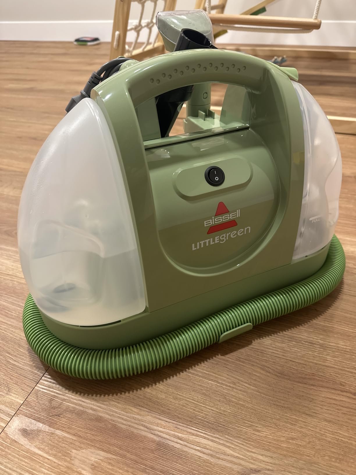 BISSELL Little Green Mini Portable Carpet and Upholstery Deep Cleaner. Car/Auto Detailer. with HydroRinse Self-Cleaning Tool and 4 Tough Stain Tool. Tea Green. 4075 photo review